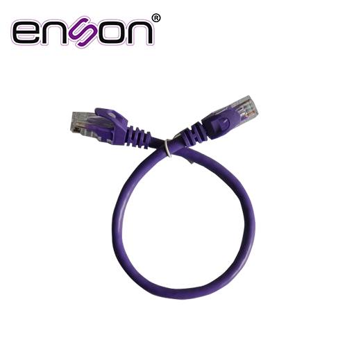 PATCHCORD UTP ENSON P6003P CAT6 30CM MORADO SERIE EPRO 100-II 100 POR CIENTO COBRE PARA MEJOR IDENTIFICACION DE SOLUCIONES EN RACKS Y GABINETES