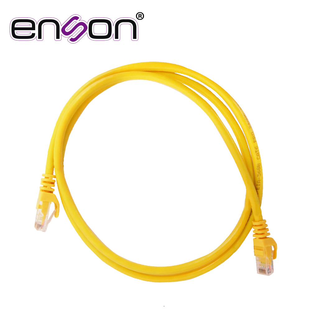 PATCHCORD UTP ENSON P6012Y CAT6 120CM AMARILLO SERIE EPRO 100-II 100 POR CIENTO COBRE PARA MEJOR IDENTIFICACION DE SOLUCIONES EN RACKS Y GABINETES