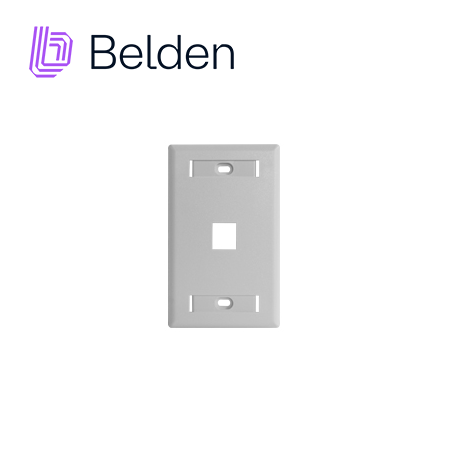 PLACA DE PARED (FACEPLATE) BELDEN AX102660 / INTERIOR / BLANCO /1 PUERTO / PIEZA