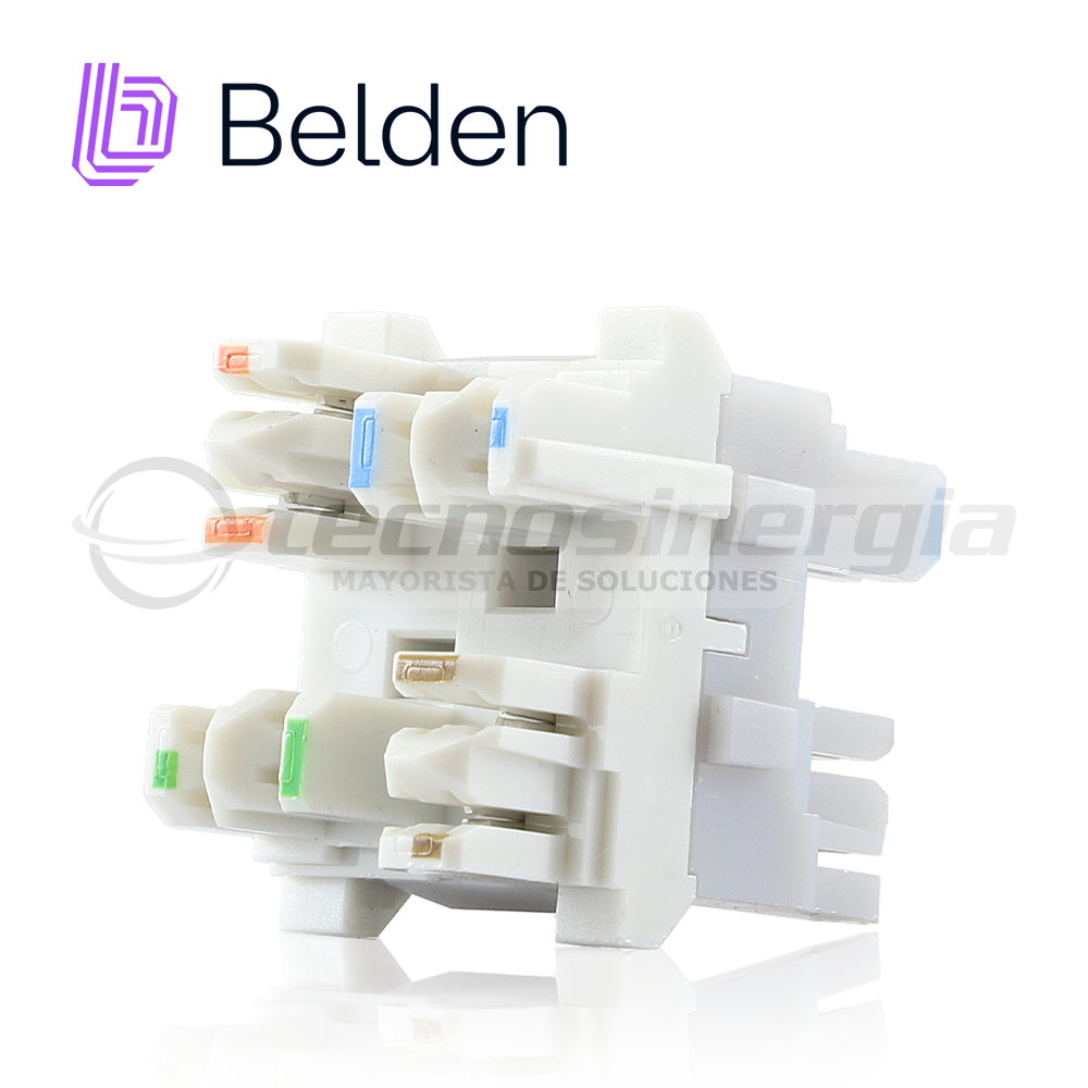 BLOQUE DE CONEXIÓN 4 PARES BELDEN AX104139 CAT 6A 10GX TERMINACIÓN 568A/B GRIS