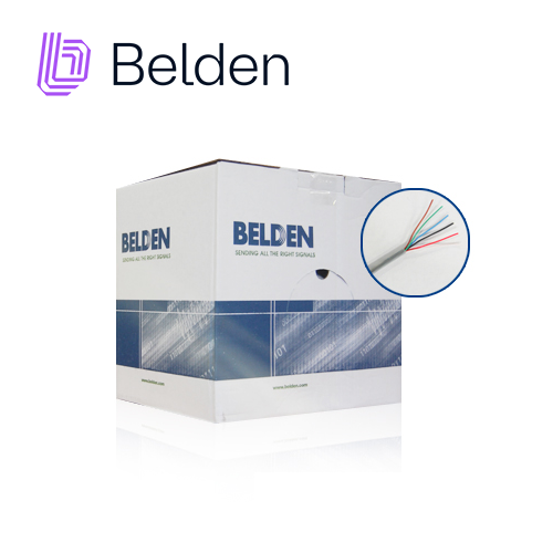CABLE DE SEGURIDAD Y SONIDO BELDEN 5504UE 0081000 / INTERIOR / GRIS / 6 CONDUCTORES / 22 AWG / MULTIFILAR / FORRO PVC / CMR / BOBINA / 1,000 PIES 305 METROS