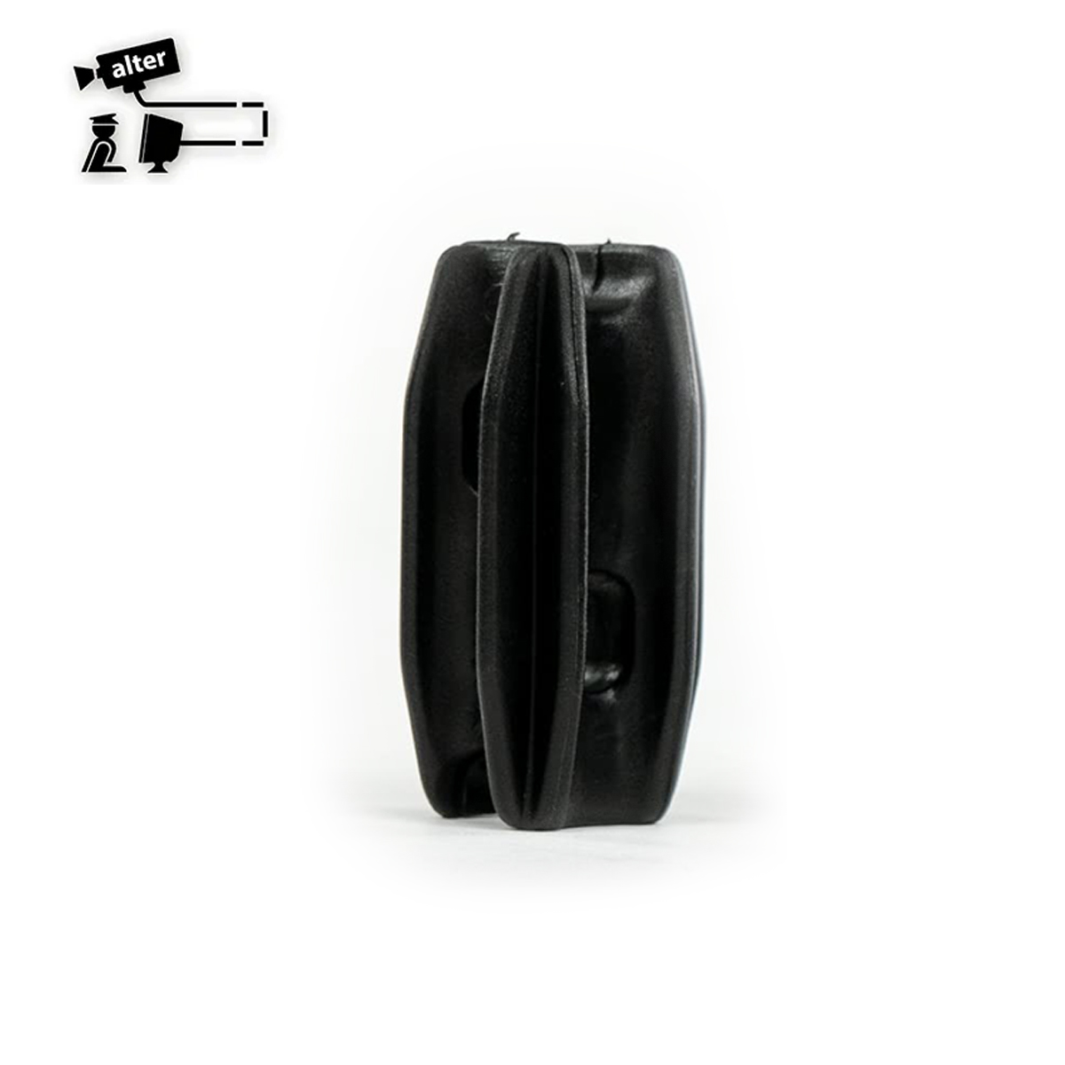 AISLADOR DE ESQUINA PARA POSTE DE 1/2 O 3/4PULGADA COLOR NEGRO PARA CERCAS ELECTRIFICADAS. ALTER ALT-AIS3 VENTA POR PIEZA