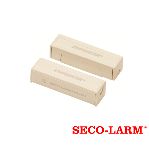 CONTACTO MAGNETICO CABLEADO NORMALMENTE CERRADO SM-433-TQ/W SECO-LARM MONTAJE SUPERFICIAL CON TERMINALES DE TORNILLOS OCULTOS COMPATIBLE CON CUALQUIER SISTEMA DE ALARMA